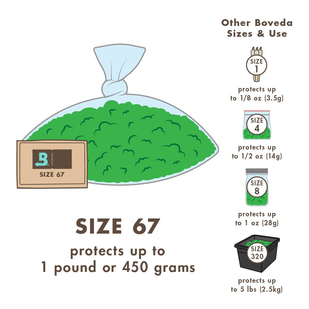 Boveda Size 67 for Cannabis, 62% RH 12 - Pack - Herb VapeBoveda® Official Site