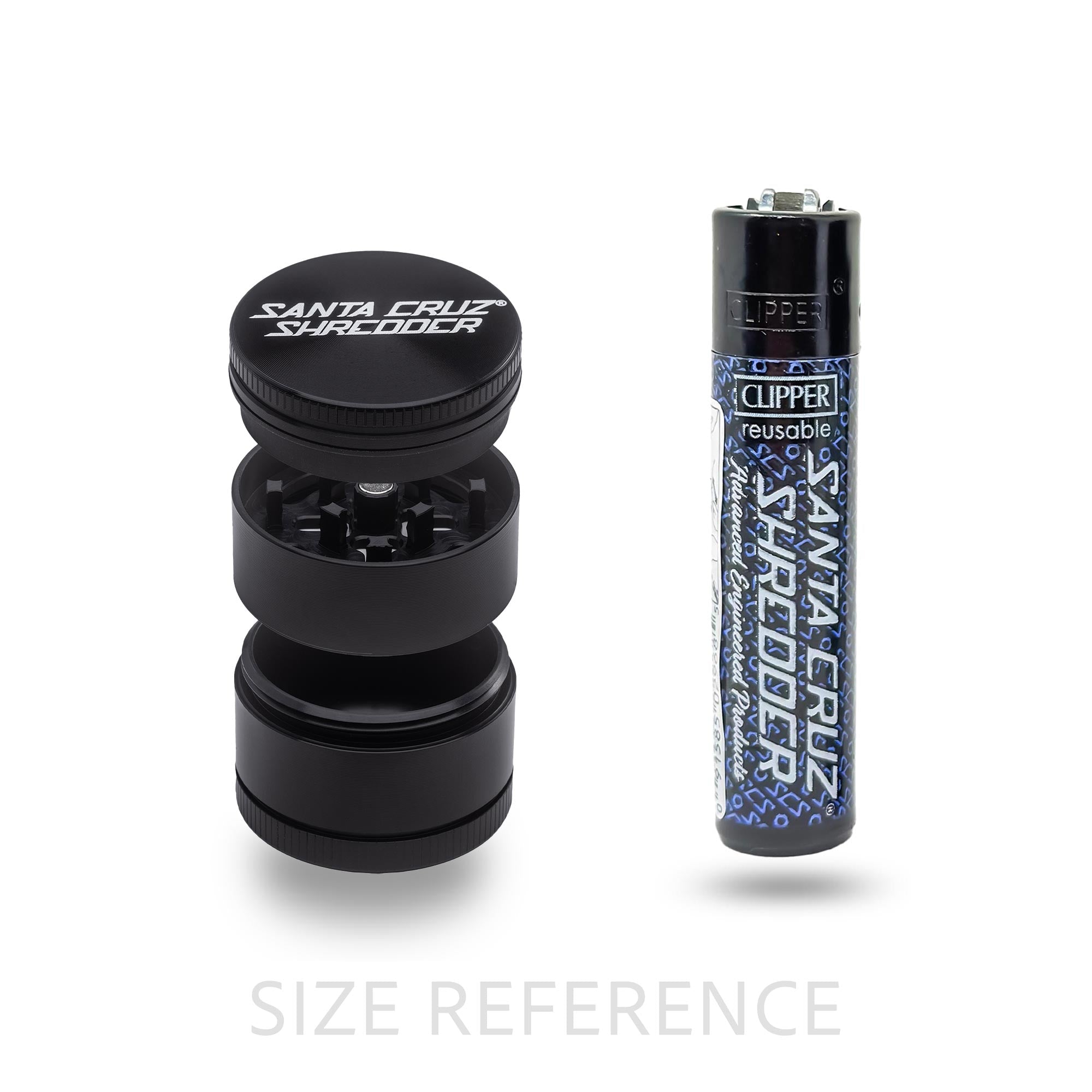 Santa Cruz Shredder Aluminum 3 Piece Small Gloss Grinder - Herb VapeSanta Cruz Shredder Shop